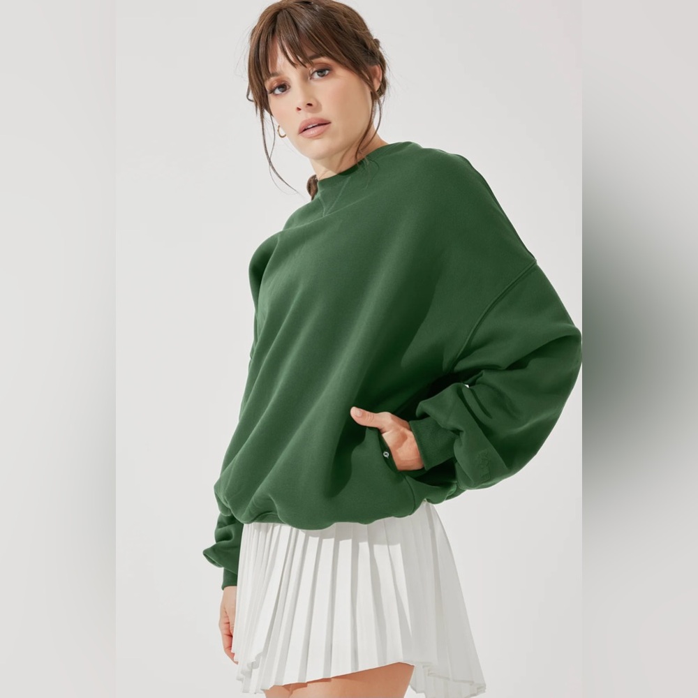 POPFlex Active Cloud Crewneck Sweater - Fern Green